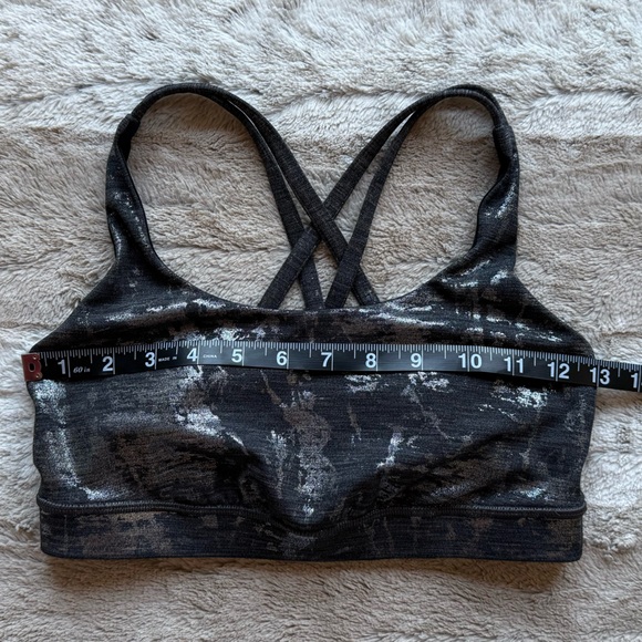 Lululemon Energy Bra in Crinkle Heather Brindle High Shine Foil Size 6 - Picture 8 of 13